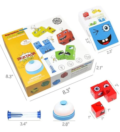 Juego De Puzzle Cubos Didáctico Expresiones Y Emociones 14