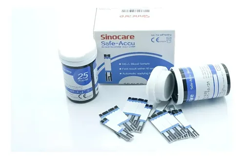 50 Tiras Reactivas Glucosa Glicemia Safe Accu Envio Gratis Blanco 6