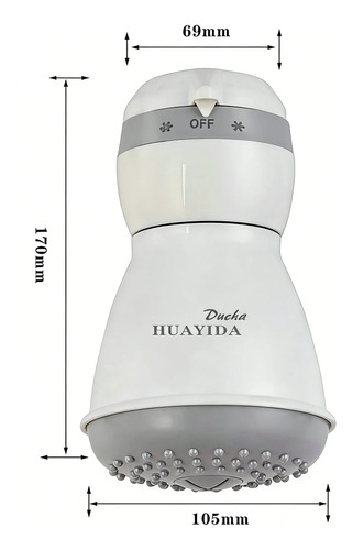 Super Ducha Eléctrica Griferia Ducha 3 Temperaturas -5400w Color Blanco 13