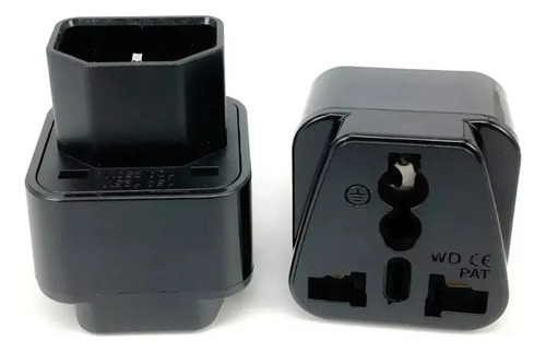 Adaptador Ups C14 A C13 Au Us Uk Eu Chile Enchufe 2pack Negro 16