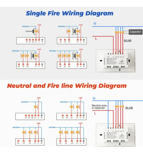 Apagador Inteligente Wifi Sin Cable Neutro 1,2 O 3 Canales 11