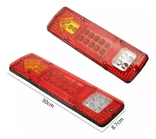 Kit Foco Led Trasero 12v Camion Tricimoto Remolque Arrastre Derecho Rojo 9