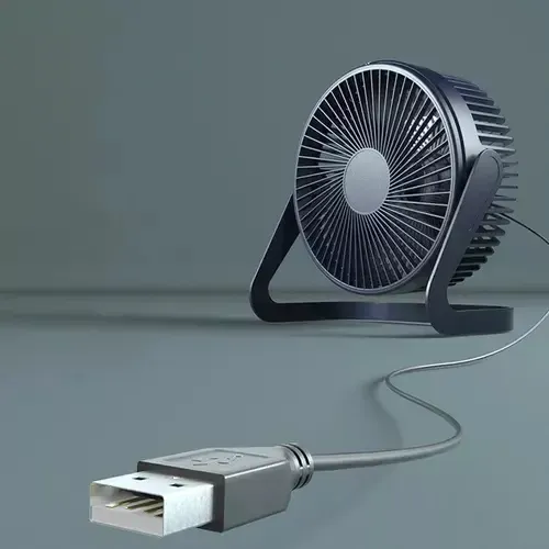 Ventilador Escritorio Usb Mini Fan Ajustable Silencioso 14 Cm Negro Plata 4 18