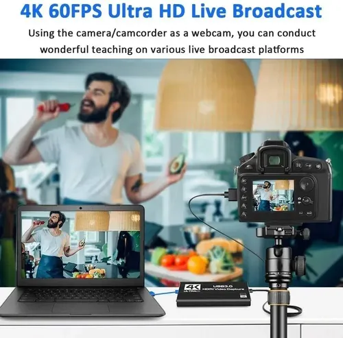 Capturadora Hdmi 4k Ultra Video Audio Mic In Streaming 3.0 20