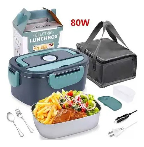 Lonchera Eléctrica Aluminio Portátil Calentar Comida 220v80w Verde Oscuro 8