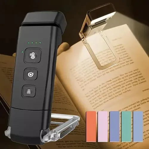 Luz De Lectura Para Leer Luz Para Leer Libros Recargable Negro 12
