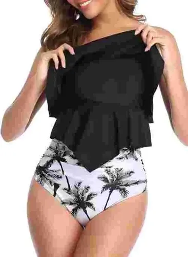 Bikini Alto En Punta Damasco Moda Sexy Traje De Baño 6