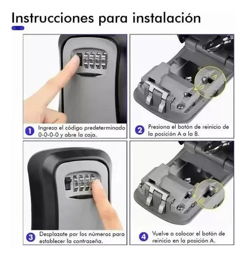 Caja Fuerte De Almacenamiento De Llaves Montada En La Pared Gris 3