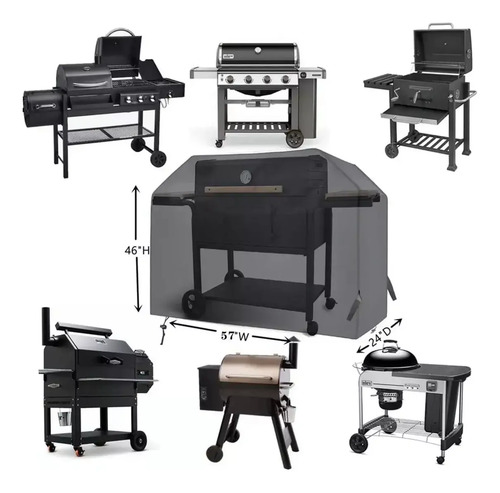 Funda Barbacoa Impermeable Allidea Protector Parrilla 145x117x61cm 14