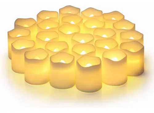 Paquete De 24 Velas Led Con Velas Decorativas Con Efecto De Blanco Luz De Vela Electrónica