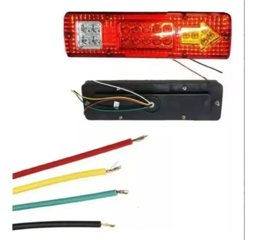 Kit Foco Led Trasero 12v Camion Tricimoto Remolque Arrastre Derecho Rojo 17