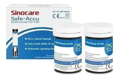 50 Tiras Reactivas Glucosa Glicemia Safe Accu Envio Gratis Blanco 8