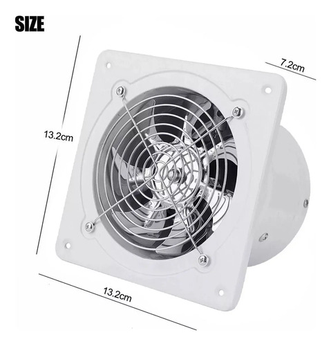 Extractor De Aire Industrial Ventilador De Escape 4 Pulgadas Blanco 9