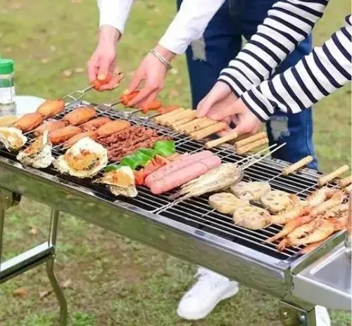 12 Brochetas Pinchos Anticucho Acero Barbacoa Parrilla Asado 12