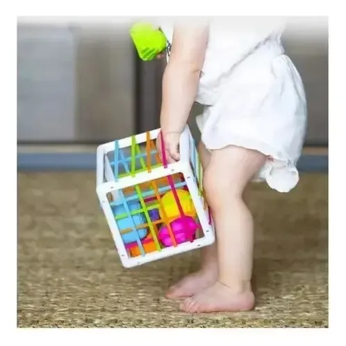 Juguete Interactivo De Habilidad Motora Cubo Montessori Vistoso 3