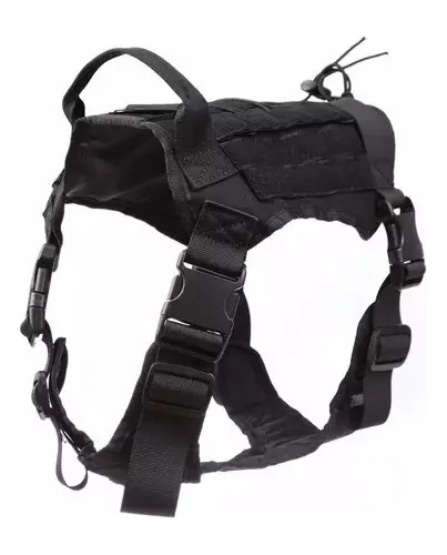 Arnés Táctico Profesional Ajustables Para Perros Grandes Color Negro Talla Del Arnés Xl 2