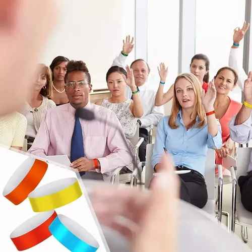 600 Un Pulseras Tyvek De Papel 6 Colores De Eventos Fiestas Multicolor 14