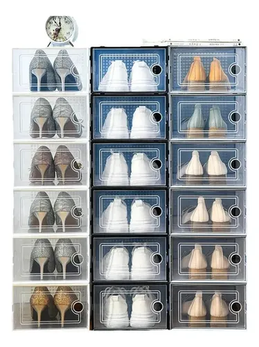 Caja Organizadora De Zapatos Set X6 Unidade Apilables Firmes Blanco 17