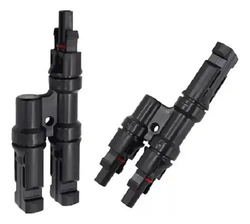 Conector Mc4 Doble (2 En 1 ) Par Macho/hembra Panel Solar Negro 7
