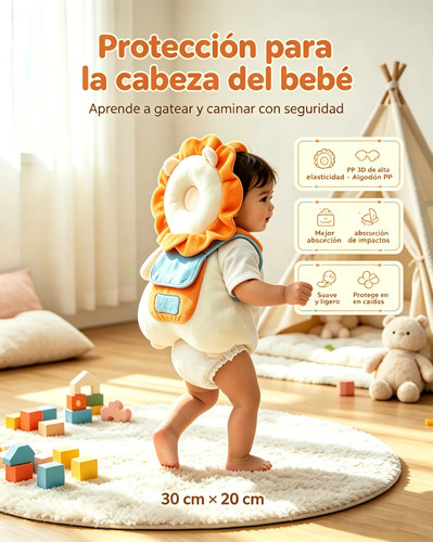Protecció Caídas Cojín Protector Cabeza Bebes 2