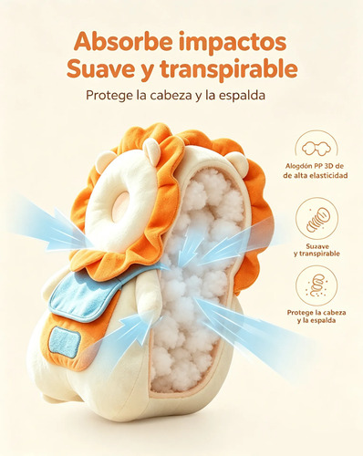 Protecció Caídas Cojín Protector Cabeza Bebes 3
