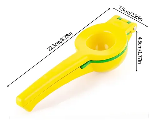 Exprimidor Manual Doble Mango Acero 2-en-1 Cocina Amarillo 6