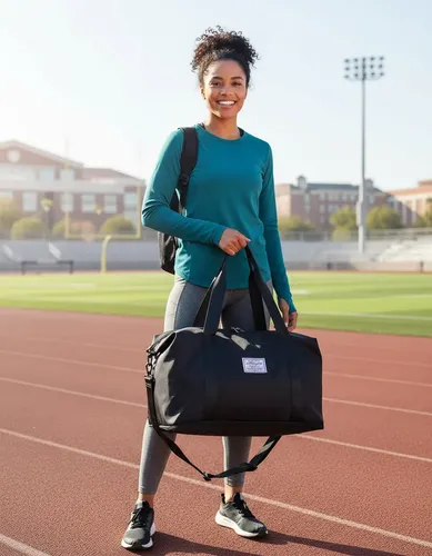 Bolsa Gran Capacidad Para Viajes Hombres Y Mujeres, Deportes Color Negro Lisa