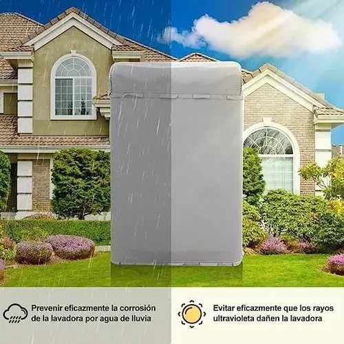 Funda Para Lavadora Impermeable/funda Para Lavadorasecadora Plateado 10