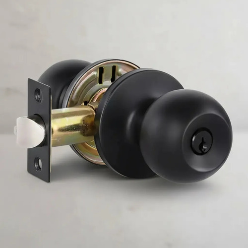 Pomo Chapa Cerradura Dormitorio / Baño Negro Negro 16