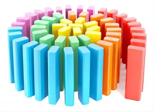 Juego Educativo De Bloques Construcción Coloridos 54 Pieza 8