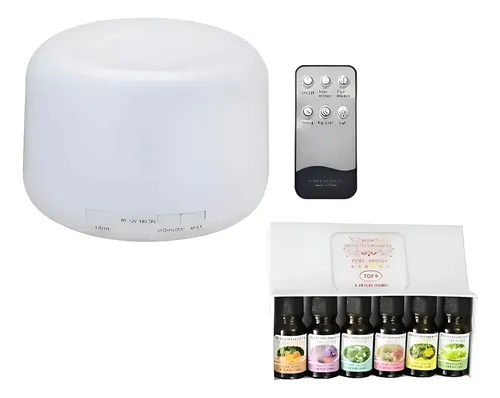 Humidifacores Aromaterapia 500ml Marro Claro+6x10ml Esencias Marrón Claro