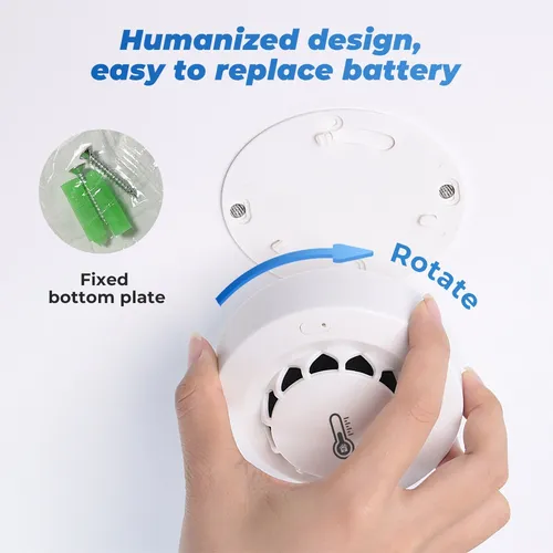 Detector Humo Sensor Wifi Tuya App Bluetooth Alarma Incendio Blanco 17