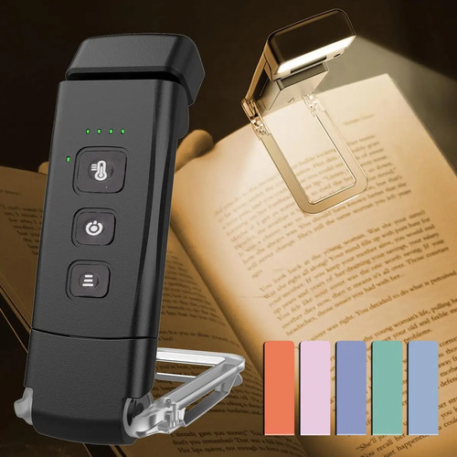Luz De Lectura Para Leer Luz Para Leer Libros Recargable Negro 2