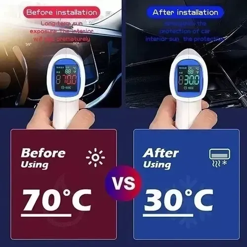 Quitasol Parasol Parabrisas Auto Tipo Sombrilla Cubre Sol 7