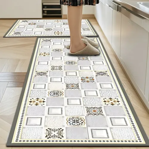 Set 2 Alfombras De Cocina Antideslizante - Córdova Green Verde Alfombra 11