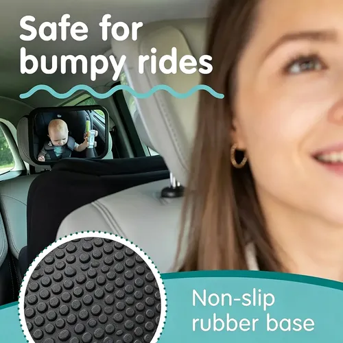 Espejo Retrovisor De Auto Para Seguridad De Niños Negro 15