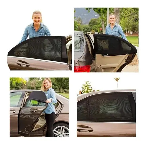 Pack X2 Malla Protector Sol Mosquito Para Ventana Auto 3