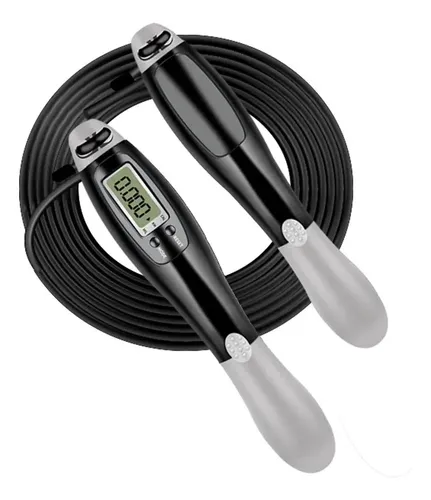 Cuerda De Salto Hota 2 En 1 Ajustable Con Contador Negro