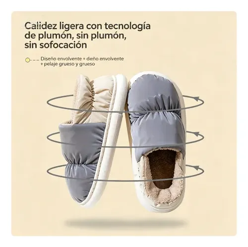 Pantuflas Todo Incluido Impermeables Y De Algodón Polar 13
