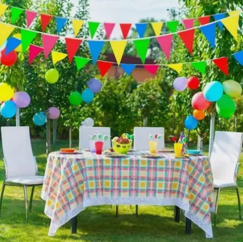 Banderines X150 Guirnaldas 80 Mt Evento/bautizo/matrimonio Multicolor 5