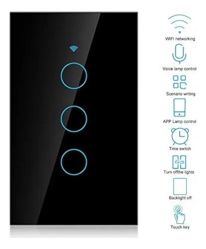 Apagador Inteligente Wifi Sin Cable Neutro 1,2 O 3 Canales 8