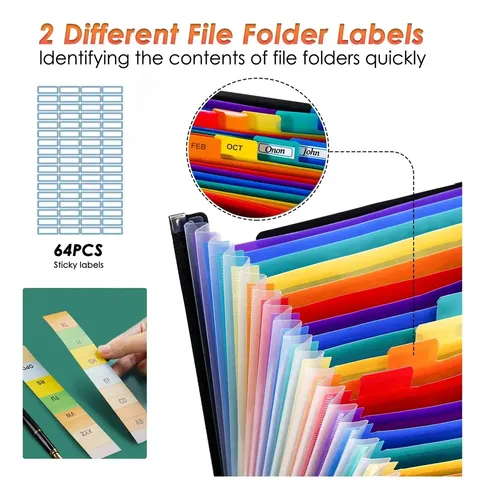 A4 Carpeta Organizadora Clasificadora Archivo 24 Fuelles 14