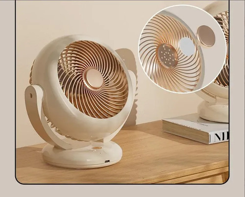 Ventilador Portátil Recargable Usb De Tres Velocidades 16.51 Cm Blanco 4 15