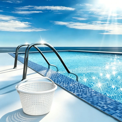 Cesta De Skimmer De Piscina Con Mango Estándar