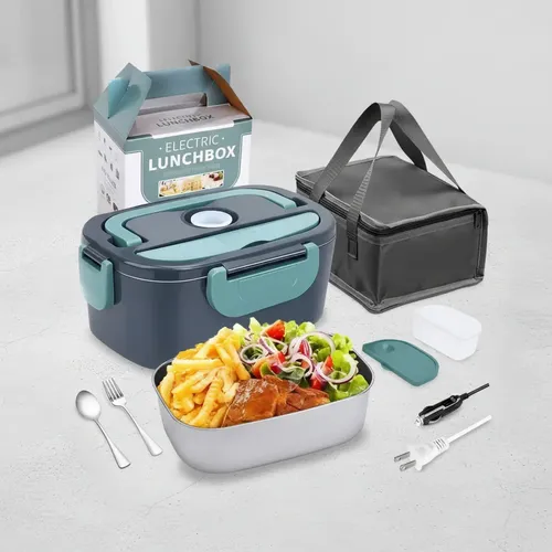 Lonchera Eléctrica Aluminio Portátil Calentar Comida 220v80w Verde Oscuro 11