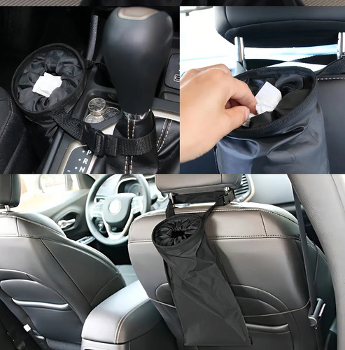 Basurero Auto De Tela - Organizador Higiene Sanitario Basurero Auto De Tela - Organizador Higiene Sanitario Negro 20