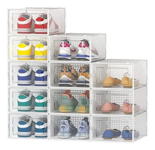 Caja Organizadora De Zapatos Set X6 Unidade Apilables Firmes Blanco 11