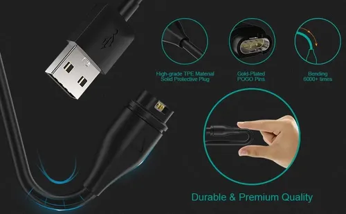Cable De Carga Usb Para Relojes Garmin Fenix Y Forerunner Negro 20