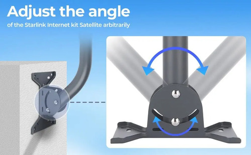 Soporte Mástil Para Antena Starlink V4 + Kit Instalación 5