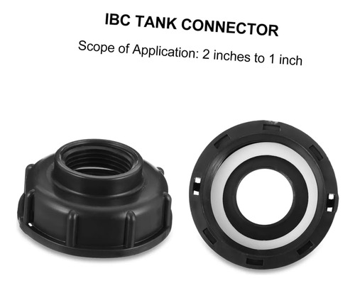 Tapa Adaptador S60x6 Ibc Ó Bidón Con Salida1pulgada 32mm 2pc 17